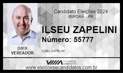 Candidato ILSEU ZAPELINI 2024 - IBIPORÃ - Eleições