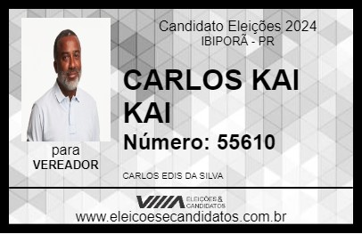 Candidato CARLOS KAI KAI 2024 - IBIPORÃ - Eleições