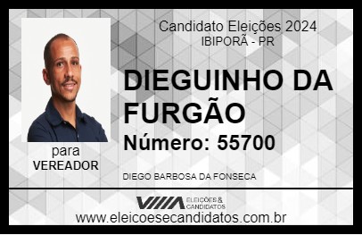 Candidato DIEGUINHO DA FURGÃO 2024 - IBIPORÃ - Eleições