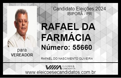 Candidato RAFAEL DA FARMÁCIA 2024 - IBIPORÃ - Eleições