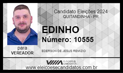 Candidato EDINHO 2024 - QUITANDINHA - Eleições