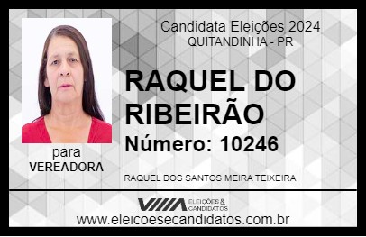 Candidato RAQUEL DO RIBEIRÃO 2024 - QUITANDINHA - Eleições