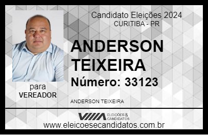 Candidato ANDERSON TEIXEIRA 2024 - CURITIBA - Eleições