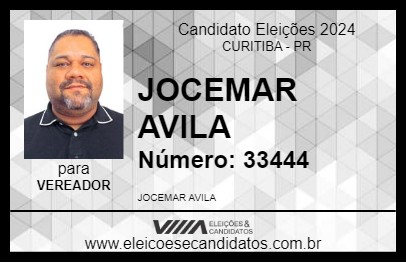 Candidato JOCEMAR AVILA 2024 - CURITIBA - Eleições