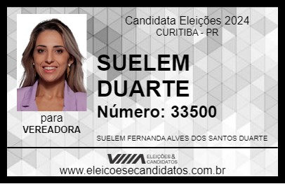 Candidato SUELEM DUARTE 2024 - CURITIBA - Eleições