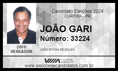 Candidato JOÃO GARI 2024 - CURITIBA - Eleições