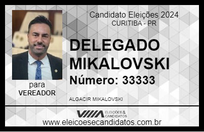 Candidato DELEGADO MIKALOVSKI 2024 - CURITIBA - Eleições