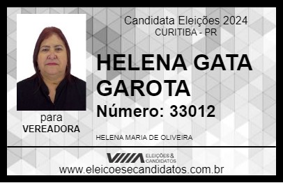 Candidato HELENA GATA GAROTA 2024 - CURITIBA - Eleições