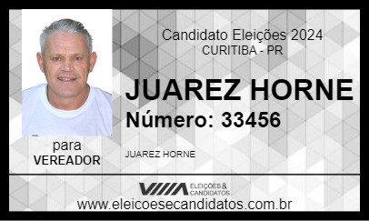 Candidato JUAREZ HORNE 2024 - CURITIBA - Eleições