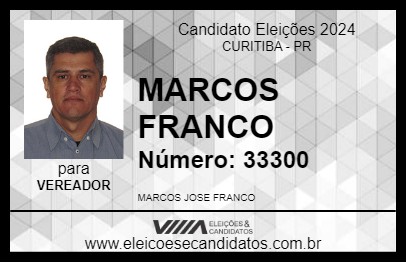 Candidato MARCOS FRANCO 2024 - CURITIBA - Eleições