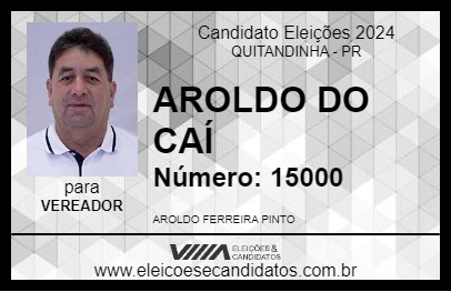 Candidato AROLDO DO CAÍ 2024 - QUITANDINHA - Eleições