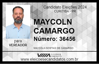 Candidato MAYCOLN CAMARGO 2024 - CURITIBA - Eleições