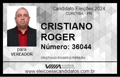 Candidato CRISTIANO ROGER 2024 - CURITIBA - Eleições