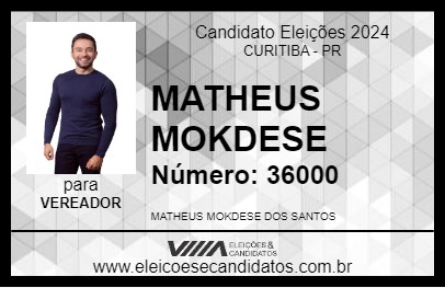 Candidato MATHEUS MOKDESE 2024 - CURITIBA - Eleições