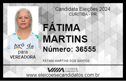 Candidato FÁTIMA MARTINS 2024 - CURITIBA - Eleições