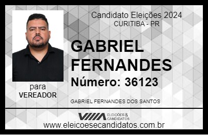 Candidato GABRIEL FERNANDES 2024 - CURITIBA - Eleições