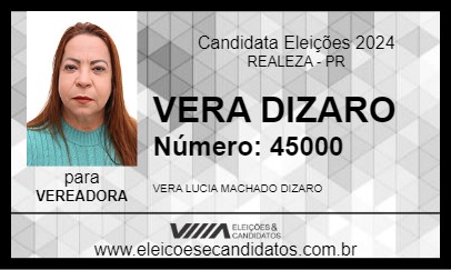 Candidato VERA DIZARO 2024 - REALEZA - Eleições