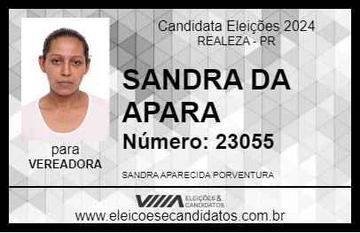 Candidato SANDRA DA APARA 2024 - REALEZA - Eleições