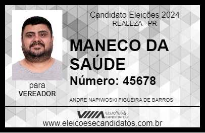 Candidato MANECO DA SAÚDE 2024 - REALEZA - Eleições