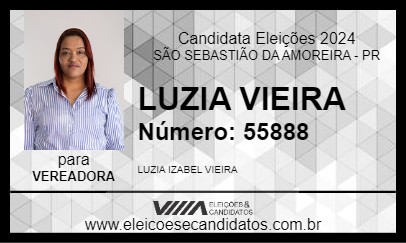 Candidato LUZIA VIEIRA 2024 - SÃO SEBASTIÃO DA AMOREIRA - Eleições