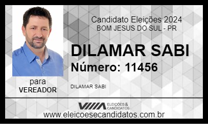 Candidato DILAMAR SABI 2024 - BOM JESUS DO SUL - Eleições