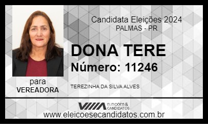 Candidato DONA TERE 2024 - PALMAS - Eleições