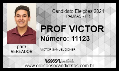 Candidato PROF VICTOR 2024 - PALMAS - Eleições