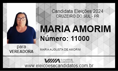 Candidato MARIA AMORIM 2024 - CRUZEIRO DO SUL - Eleições