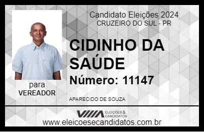 Candidato CIDINHO DA SAÚDE 2024 - CRUZEIRO DO SUL - Eleições