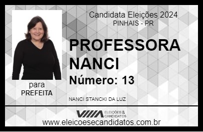 Candidato PROFESSORA NANCI 2024 - PINHAIS - Eleições