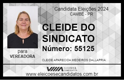 Candidato CLEIDE DO SINDICATO 2024 - CAMBÉ - Eleições