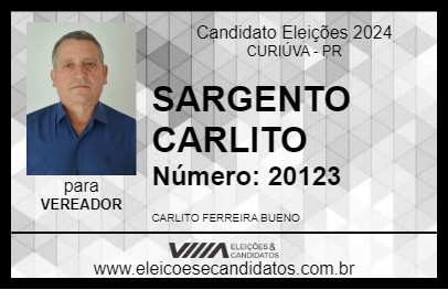 Candidato SARGENTO CARLITO 2024 - CURIÚVA - Eleições