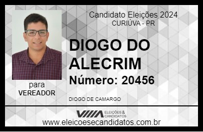 Candidato DIOGO DO ALECRIM 2024 - CURIÚVA - Eleições