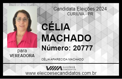 Candidato CÉLIA MACHADO 2024 - CURIÚVA - Eleições