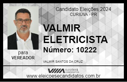 Candidato VALMIR ELETRICISTA 2024 - CURIÚVA - Eleições