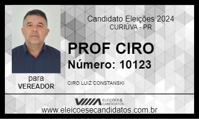 Candidato PROF CIRO 2024 - CURIÚVA - Eleições