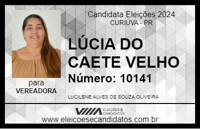 Candidato LÚCIA DO CAETE VELHO 2024 - CURIÚVA - Eleições