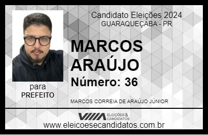 Candidato MARCOS ARAÚJO 2024 - GUARAQUEÇABA - Eleições