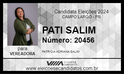 Candidato PATI SALIM 2024 - CAMPO LARGO - Eleições