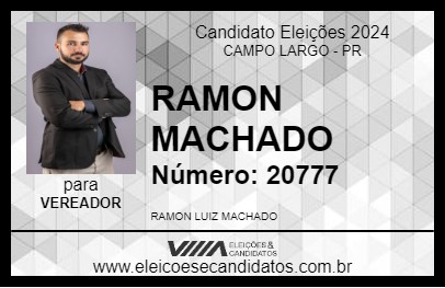 Candidato RAMON MACHADO 2024 - CAMPO LARGO - Eleições