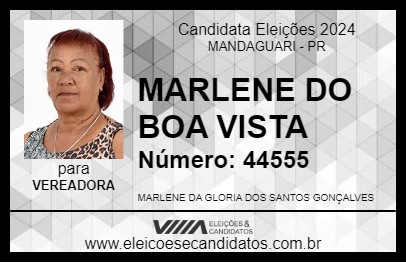 Candidato MARLENE DO BOA VISTA 2024 - MANDAGUARI - Eleições