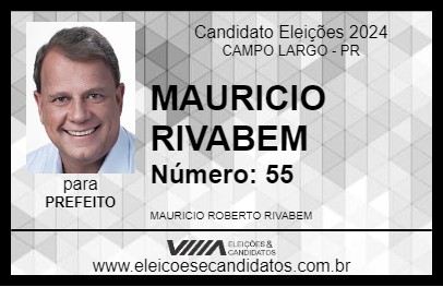 Candidato MAURICIO RIVABEM 2024 - CAMPO LARGO - Eleições