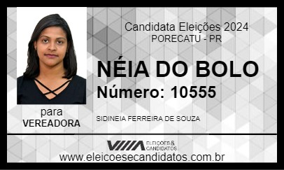 Candidato NÉIA DO BOLO 2024 - PORECATU - Eleições