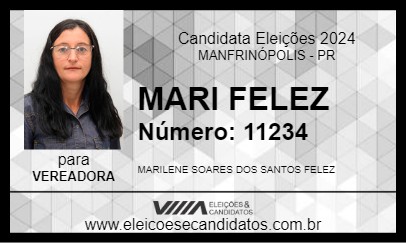 Candidato MARI FELEZ 2024 - MANFRINÓPOLIS - Eleições