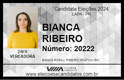 Candidato BIANCA RIBEIRO 2024 - LAPA - Eleições