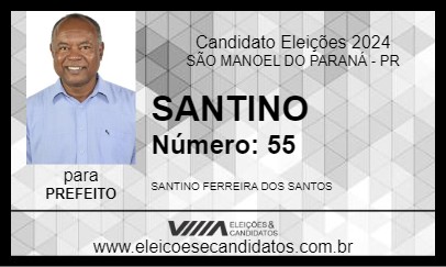 Candidato SANTINO 2024 - SÃO MANOEL DO PARANÁ - Eleições