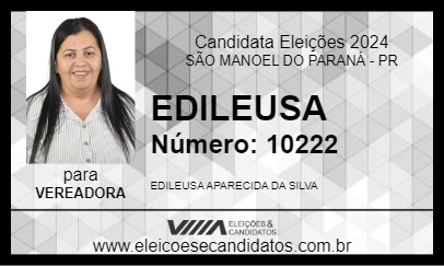 Candidato EDILEUSA 2024 - SÃO MANOEL DO PARANÁ - Eleições