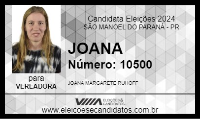 Candidato JOANA 2024 - SÃO MANOEL DO PARANÁ - Eleições