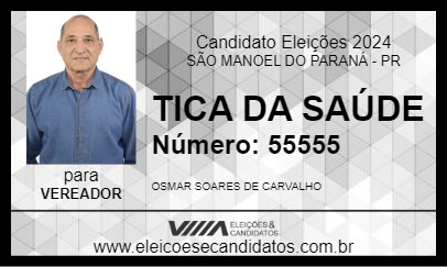 Candidato TICA DA SAÚDE 2024 - SÃO MANOEL DO PARANÁ - Eleições