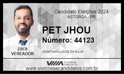 Candidato PET JHOU 2024 - ASTORGA - Eleições